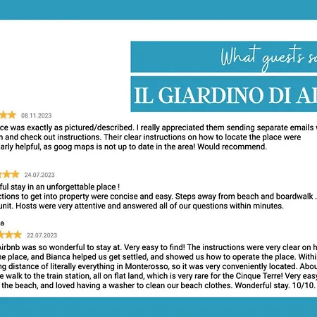 Apartment Il Giardino Di Ada Ground Floor With Ac And Patio Monterosso al Mare